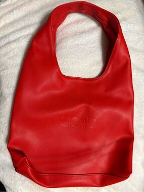 Kylie Cosmetics x Kylie Jenner Red Faux Leather Tote Shoulder Bag